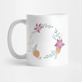 Christmas Florals on Purple Mug